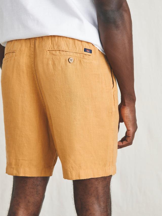 Essential Linen Short (6.5" Inseam) - Sunset Gold Male Product Image