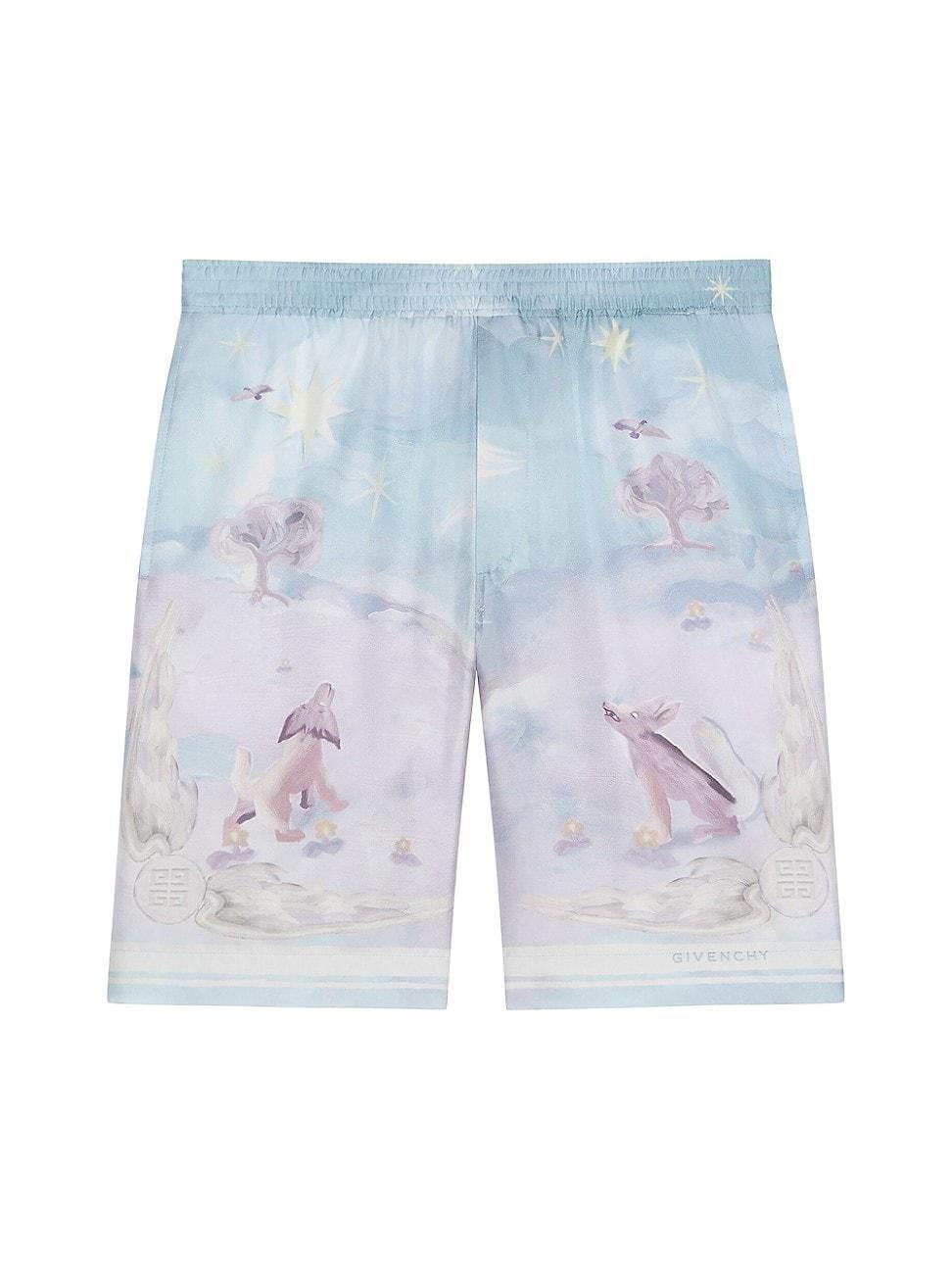 Mens Printed Bermuda Shorts in Silk Product Image