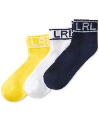 Lauren Ralph Lauren Womens 3-Pk. Lrl Quarter Ankle Socks Product Image