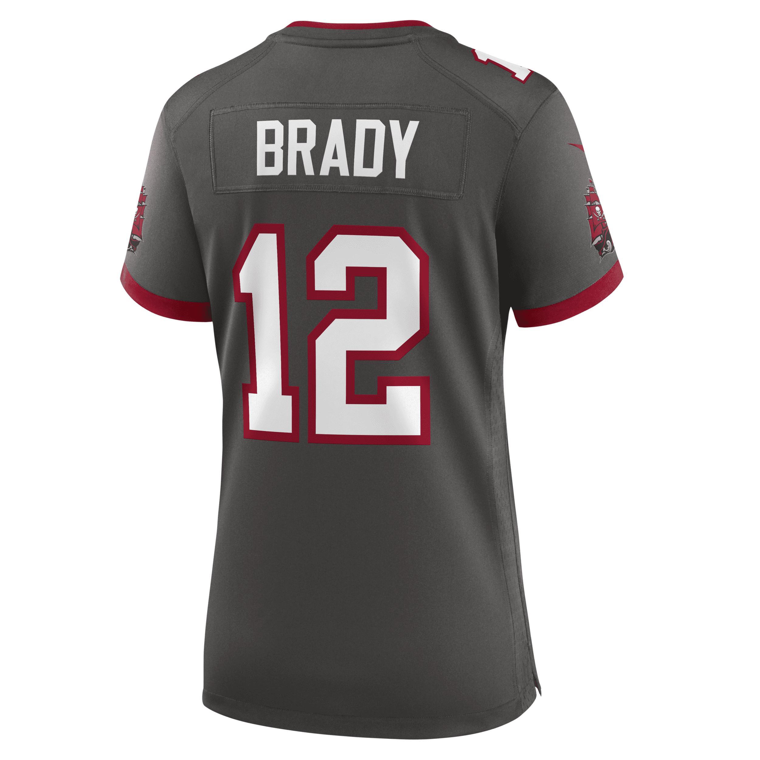 Womens Nike Tom Brady Pewter Tampa Bay Buccaneers Alternate Game Jersey Product Image