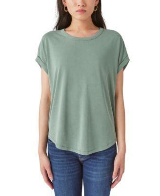 Lucky Brand Short Sleeve Sandwash Dolman Tee (Shell ) Women's Clothing Product Image