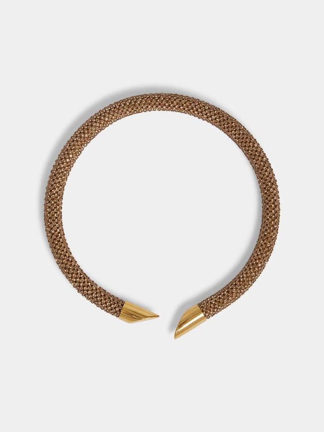 Gold Pixel necklace in micro crystals Product Image