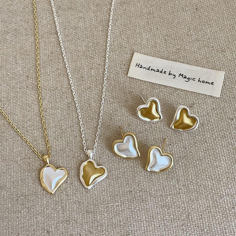 Heart Necklace / Stud Earring Product Image