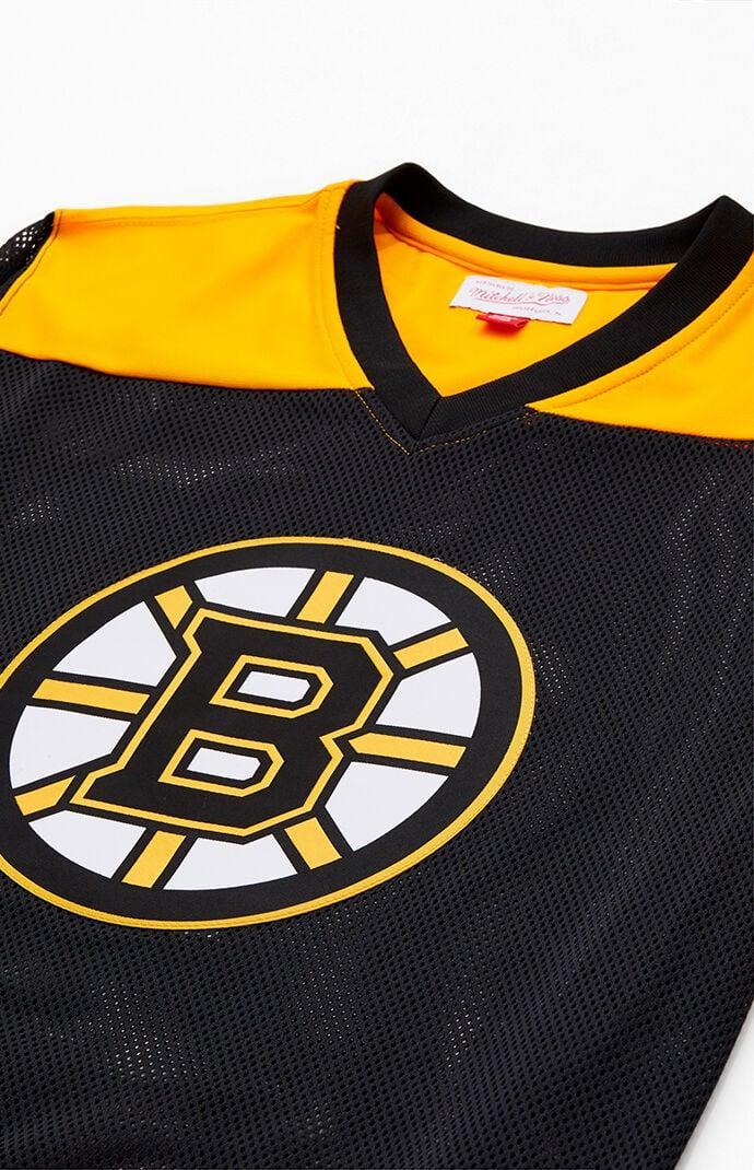 Mitchell & Ness Men's Boston Bruins Mesh V-Neck Jersey Product Image