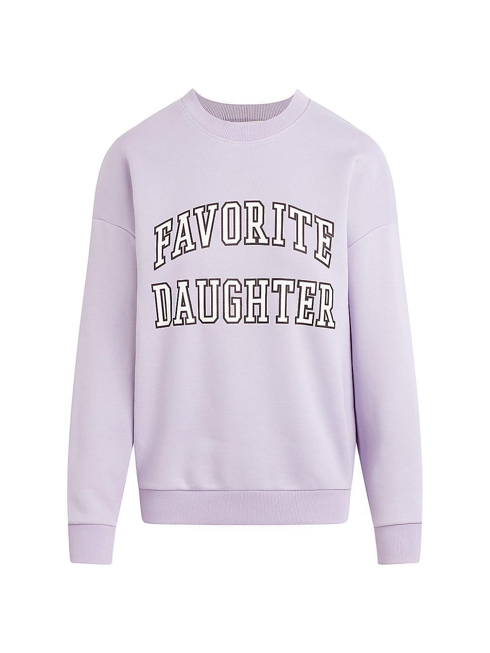 Womens Collegiate Oversized Logo Cotton-Blend Sweatshirt Product Image