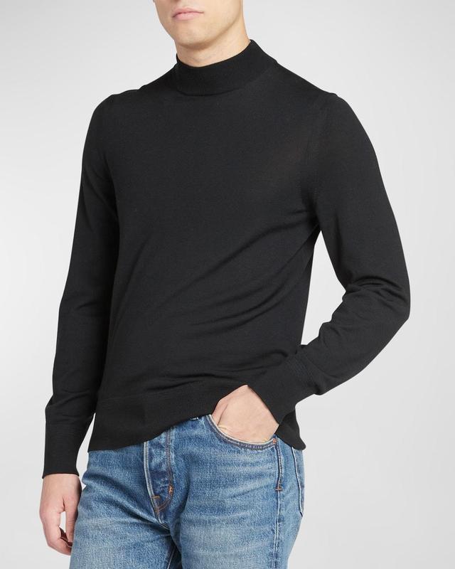 Mens Wool Mock Neck Sweater Product Image