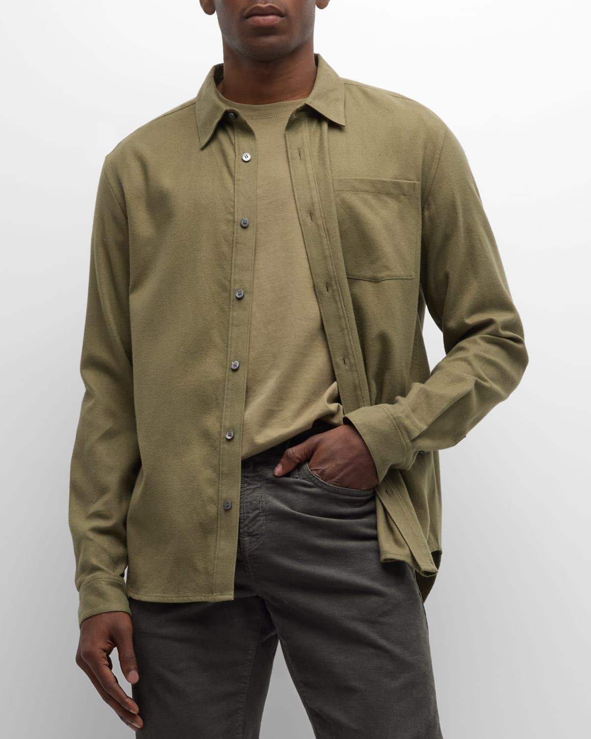 Mens Brushed Cotton Shirt Product Image