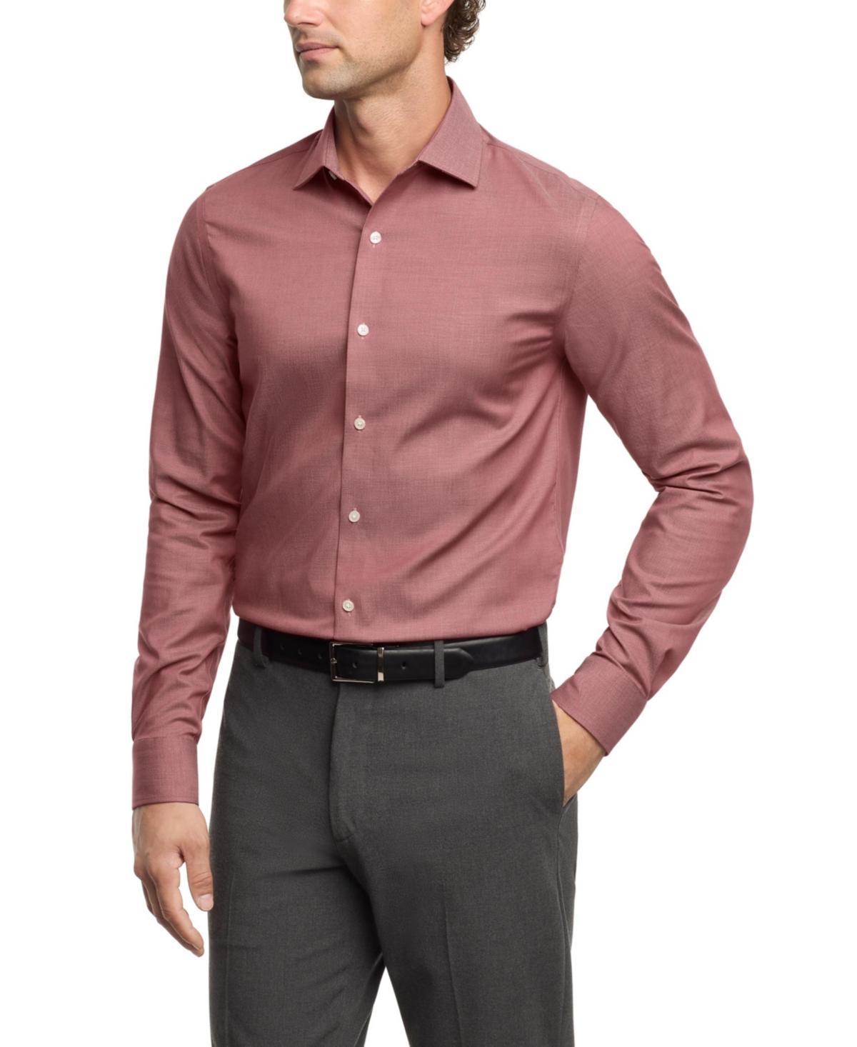 Tommy Hilfiger Mens Th Flex Slim Fit Wrinkle Free Stretch Twill Dress Shirt Product Image