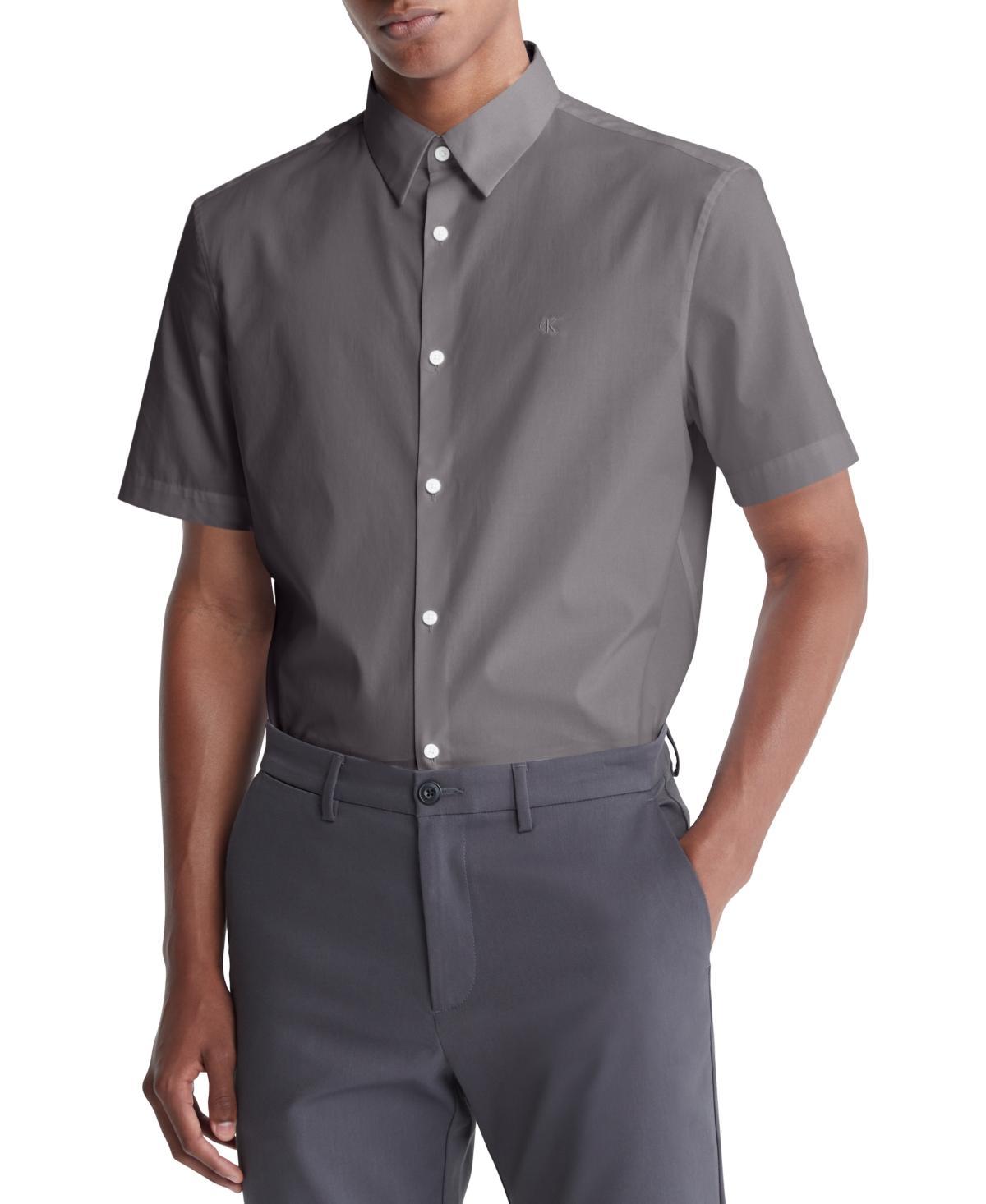 Calvin Klein Mens Slim-Fit Stretch Solid Shirt Product Image