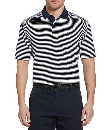 Callaway Knit 3-Color Striped Polo Shirt Product Image