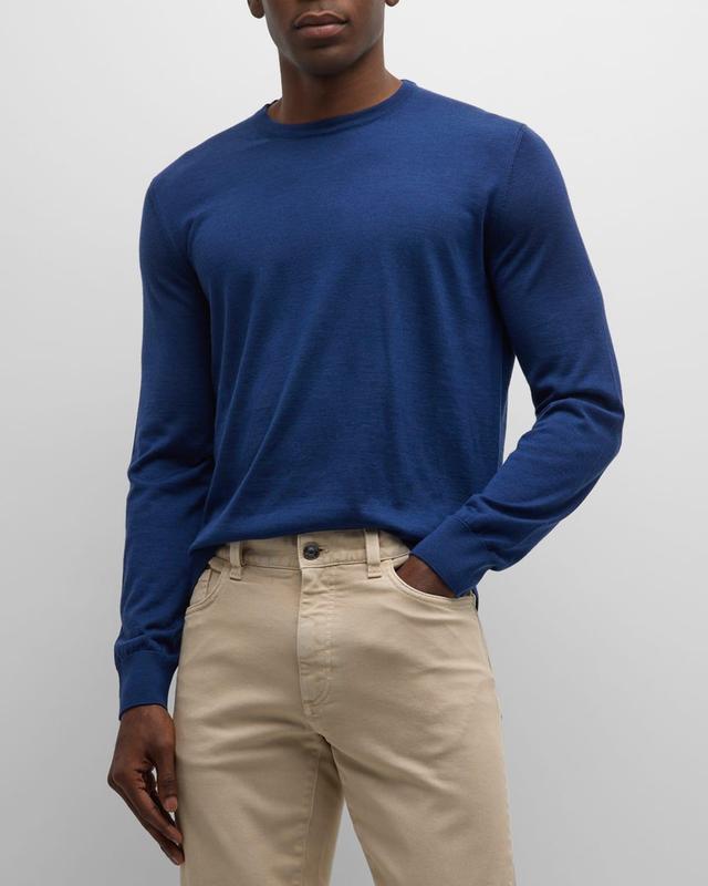 Mens Cashseta Cashmere-Silk Crewneck Sweater Product Image