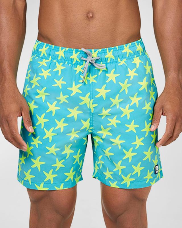 Mens Starfish-Print Swim Shorts Product Image