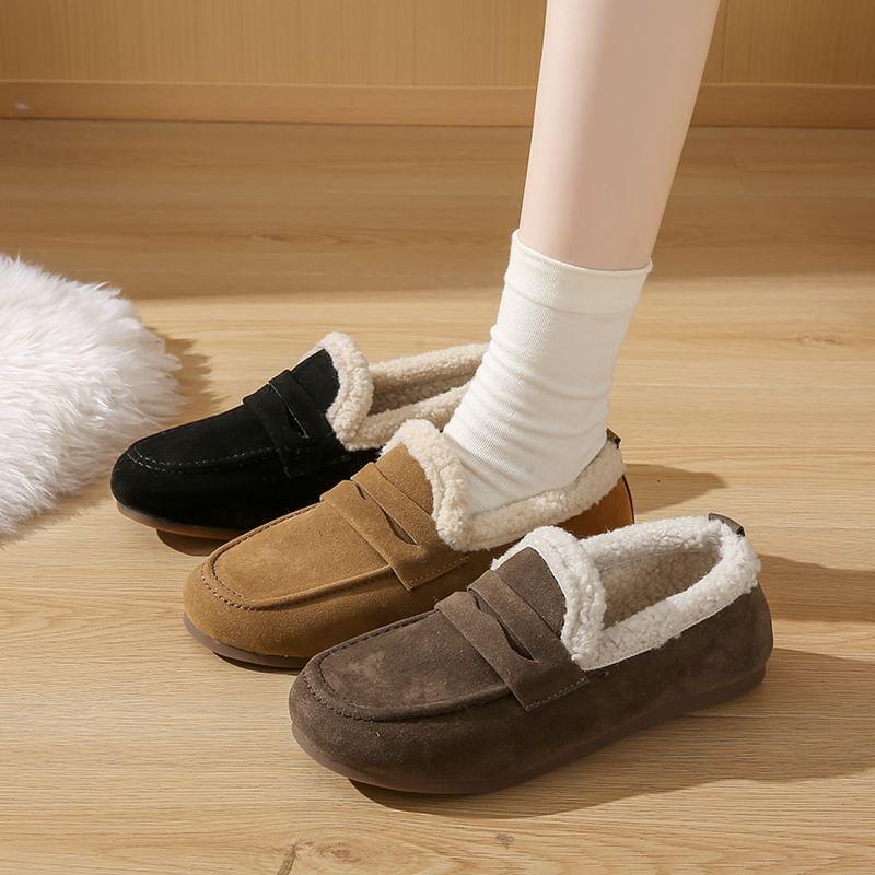 Fleece-Lined Penny Loafers Product Image