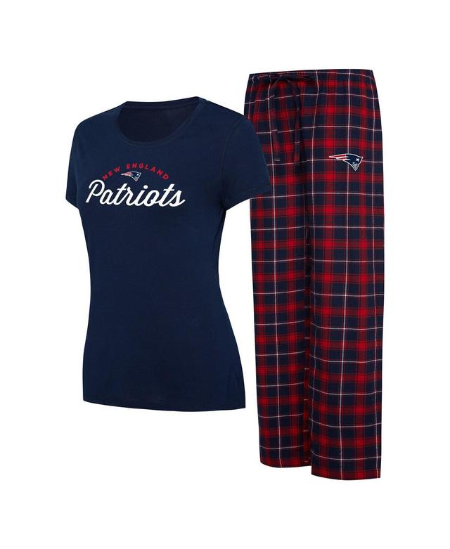 Womens Concepts Sport Navy New England Patriots Arctic T-shirt and Flannel Pants Sleep Set - Navy Product Image