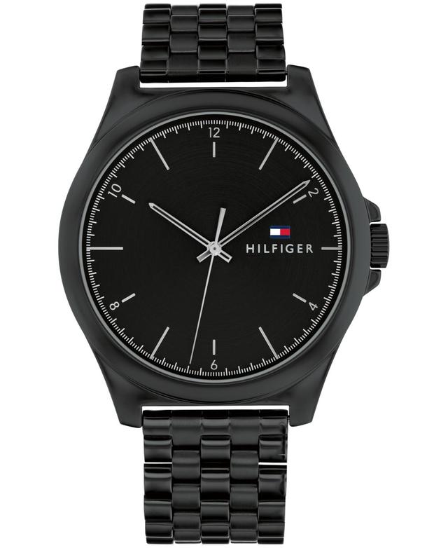 Tommy Hilfiger Mens Quartz Black Stainless Steel Watch 42mm Product Image