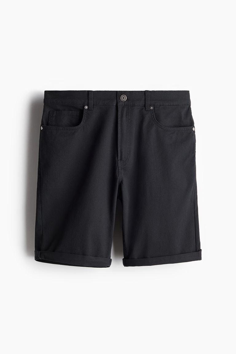 Slim Fit Cotton Twill Shorts Product Image