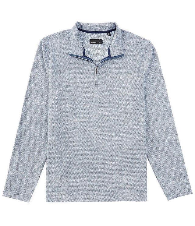 Quieti Herringbone Jacquard Quarter-Zip Pullover Product Image