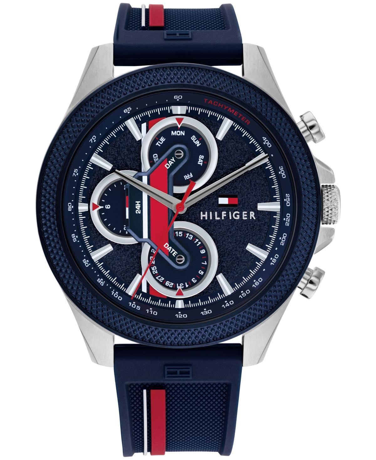 Tommy Hilfiger Sport Watch with Blue Silicone Strap Product Image