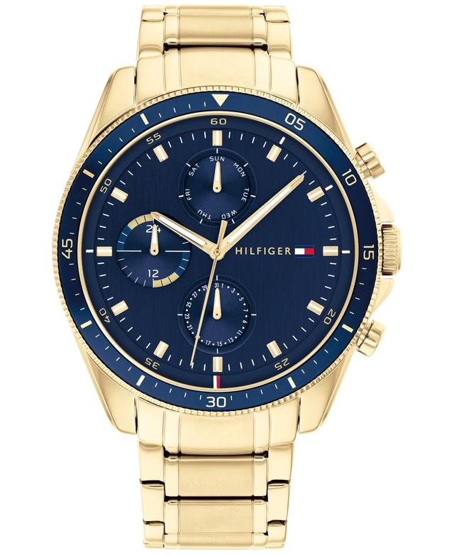 Tommy Hilfiger Mens Chronograph Gold-Tone Bracelet Watch 44mm Product Image