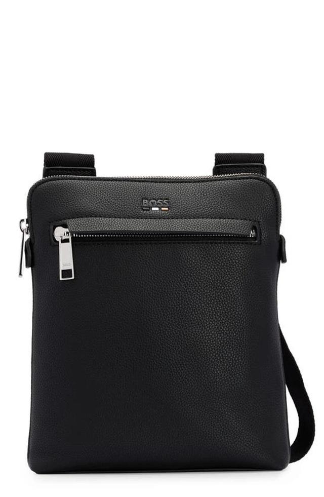 Embossed-logo Messenger Bag In Schwarz Product Image