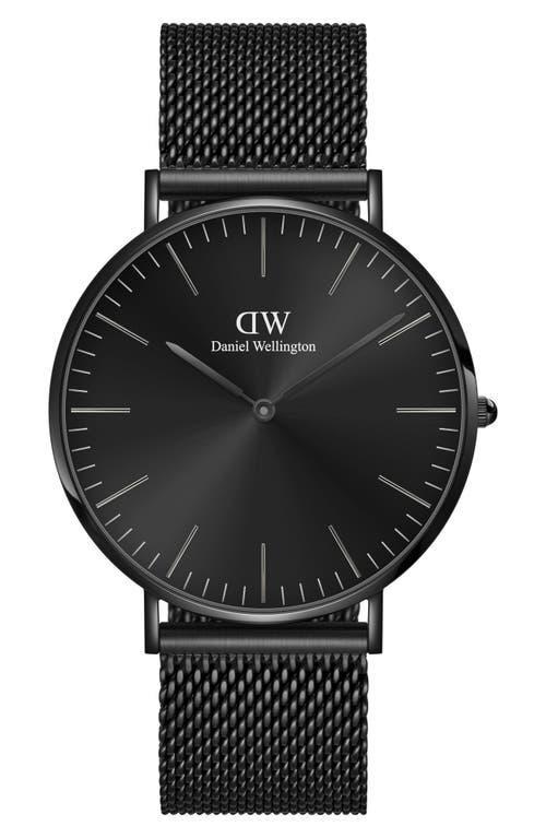 Daniel Wellington Classic Ashfield Mesh Strap Watch, 40mm Product Image