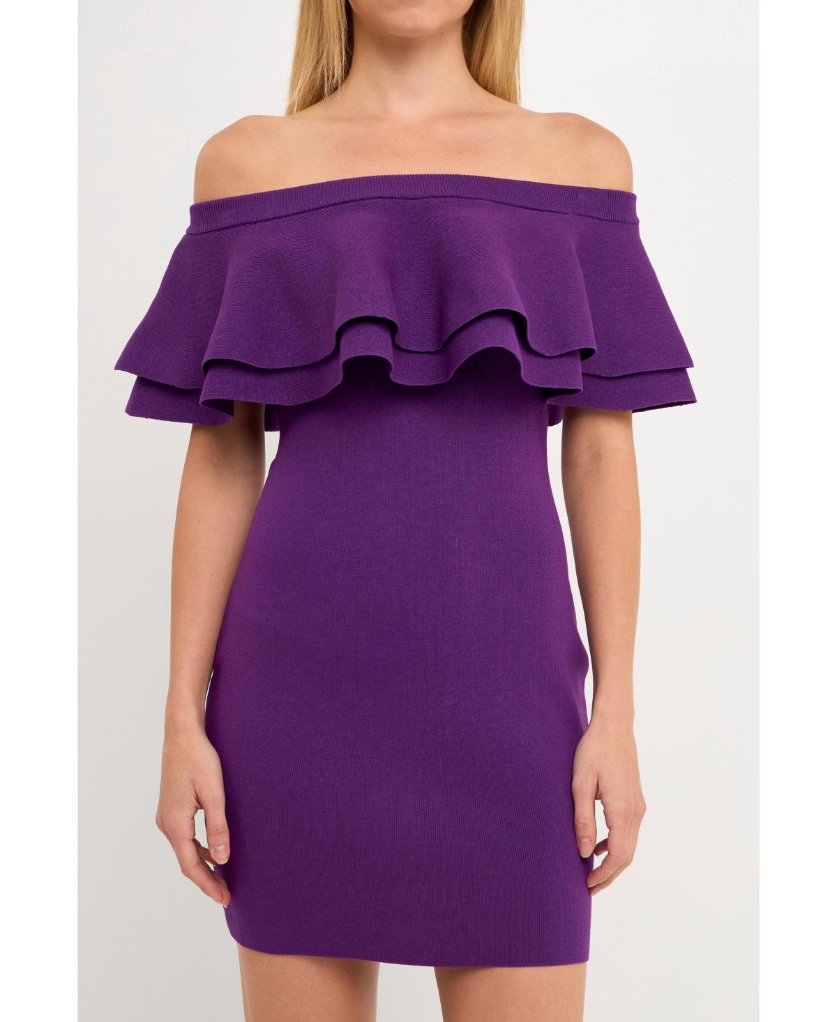 Women's Off-The-Shoulder Mini Dress Product Image