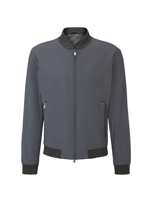 BOSS Slim Fit Jersey Bomber Jacket Product Image