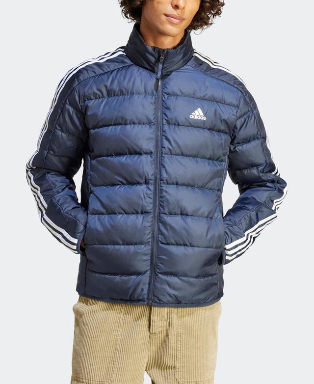 adidas Essentials 3-Stripes Light Down Jacket Black 2XL Mens Product Image