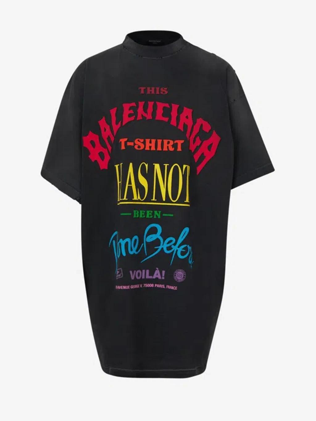 BALENCIAGA Not Been Done Cotton Jersey T-shirt In Black Product Image