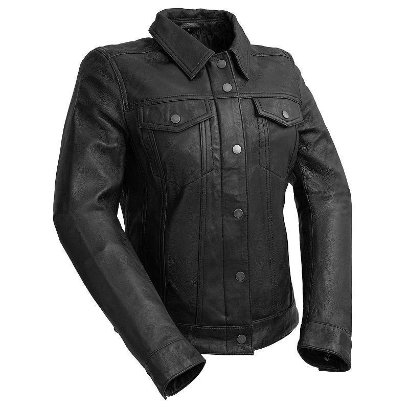 Womens Whet Blu Distressed Leather Jacket Product Image