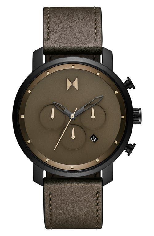 MVMT Chronograph Leather Strap Watch, 45mm Product Image