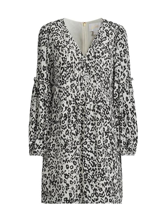 Womens Cleme Leopard Silk Dress Product Image