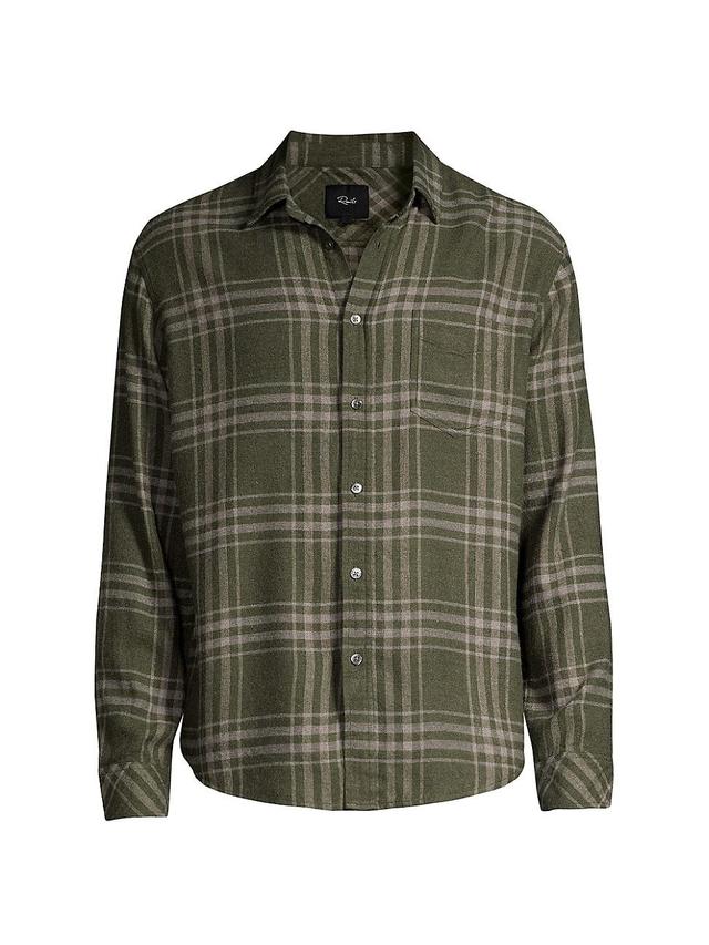 Rails Lennox Relaxed Fit Plaid Cotton Blend Button-Up Shirt Product Image