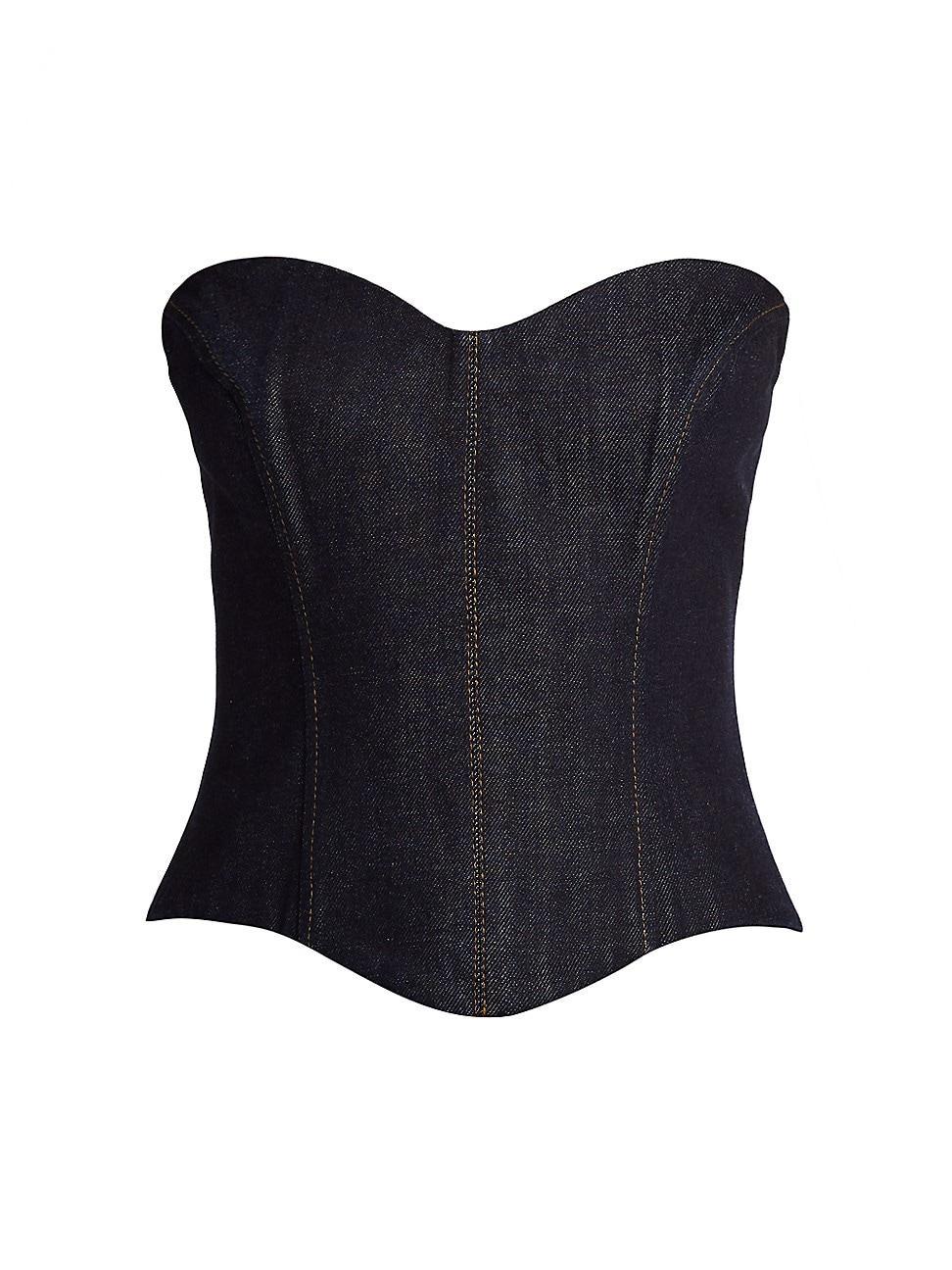 Womens Hyn Denim Corset Top Product Image