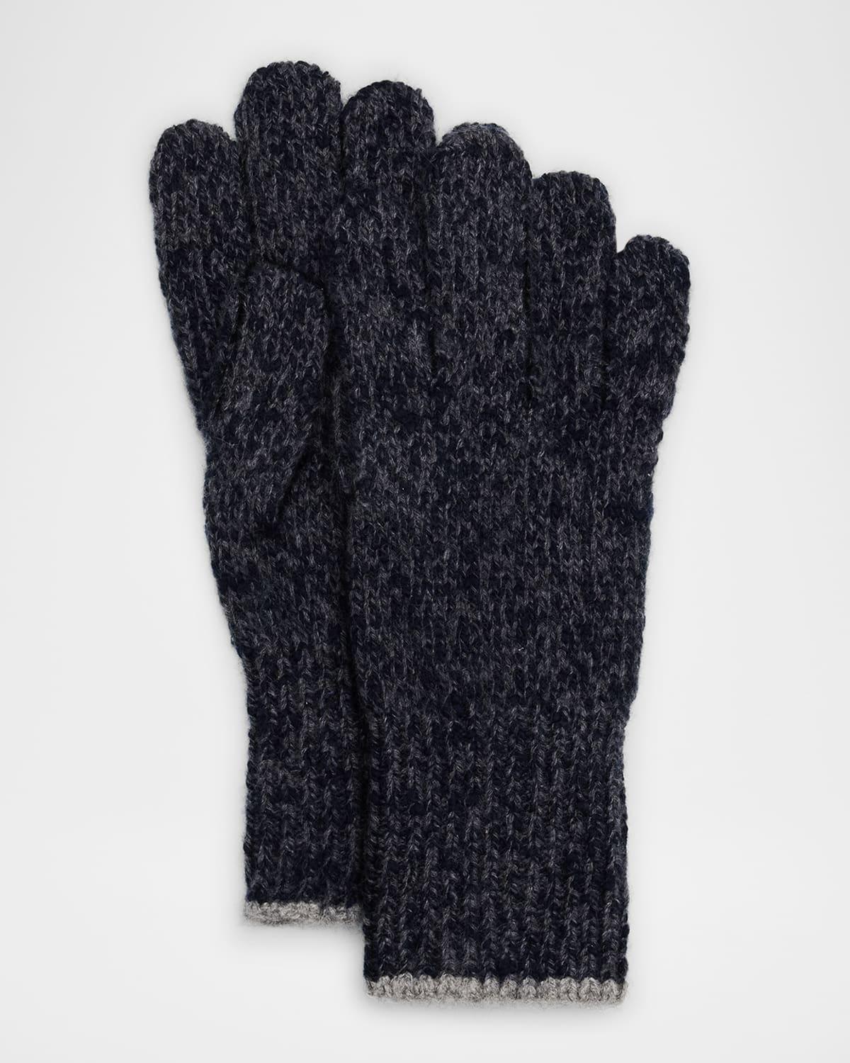 Mens Wool and Cashmere Knit Gloves Product Image