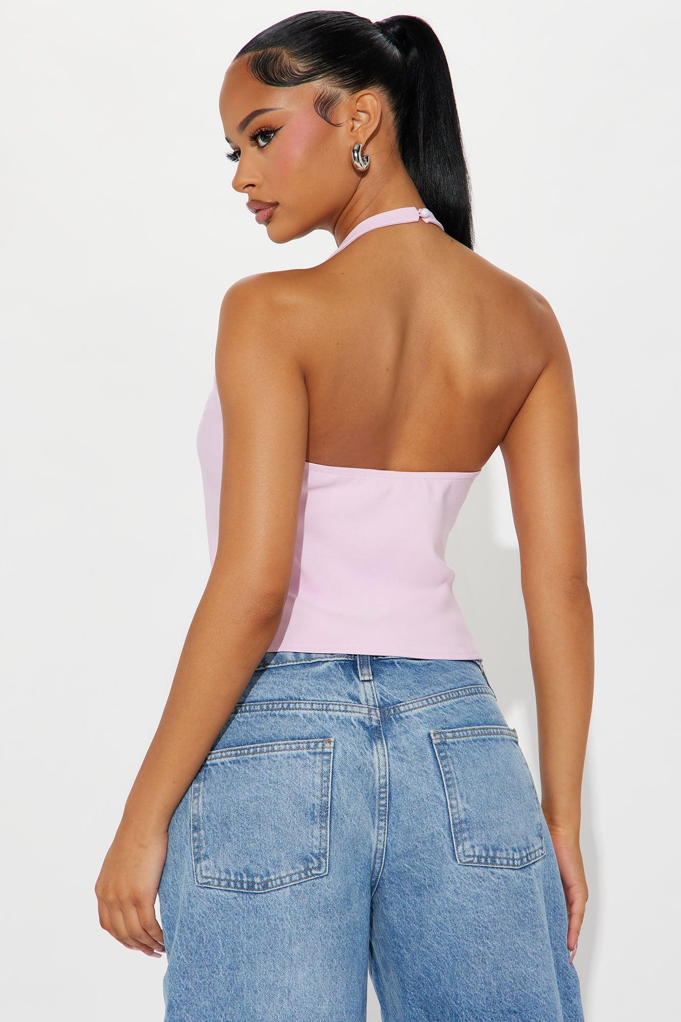 Girly Feels Bow Top - Pink Product Image