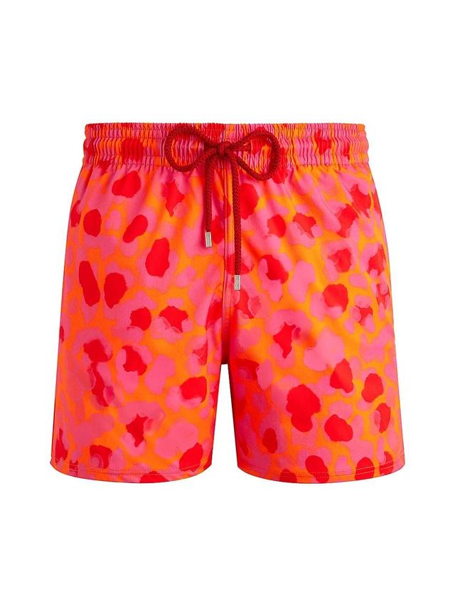 Mens New Leopard Graphic Swim Trunks Product Image