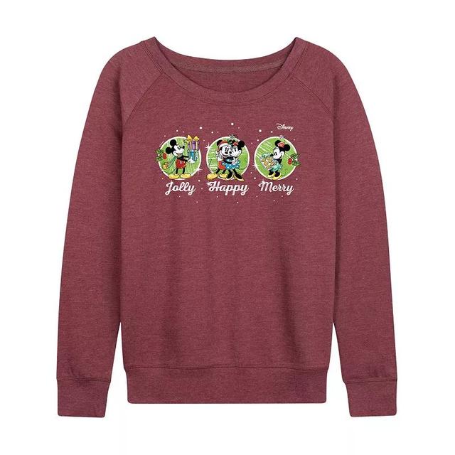 Disneys Minnie Mouse Womens Boo Lightweight French Terry Sweatshirt Heather Grey Product Image