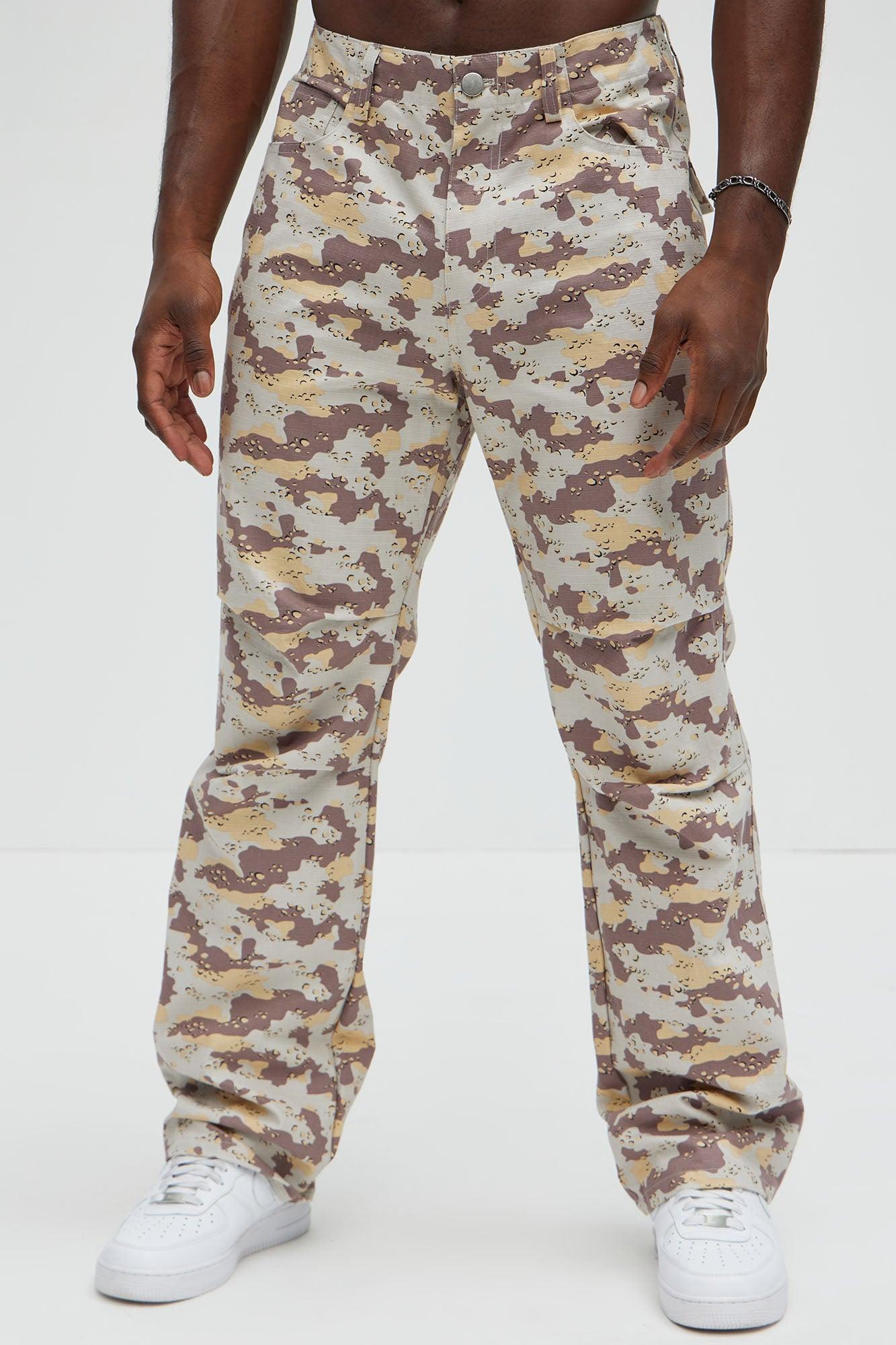 Clayton Straight Camo Pants - Brown/combo Product Image