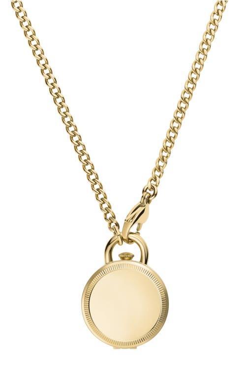 Fossil Womens Jacqueline Three-Hand Gold Stainless Steel Watch Locket Product Image