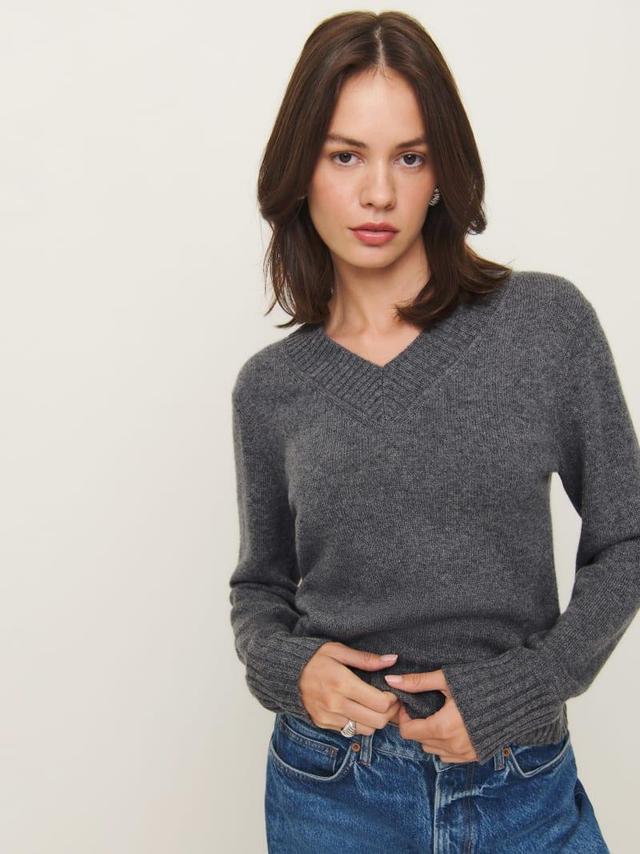 Dulce Cashmere V-neck Sweater Product Image