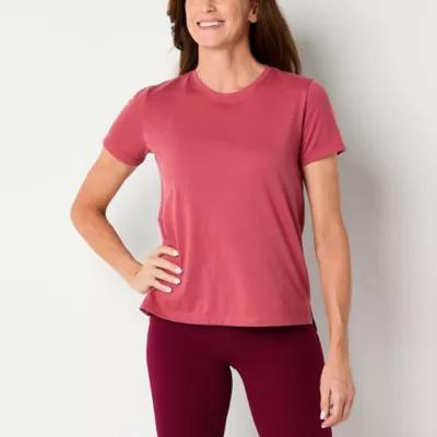 Xersion Womens Cotton Crew Neck Short Sleeve T-Shirt Product Image