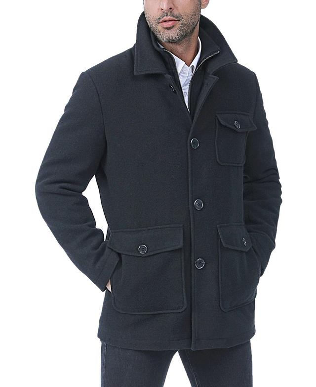 Bgsd Men Calvin Wool Blend Car Coat with Removable Bib Product Image