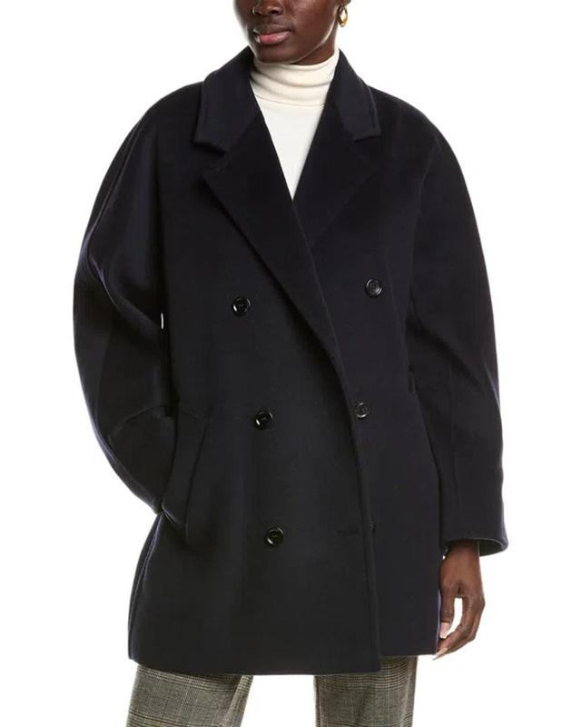 Rebus Wool & Cashmere-blend Coat In Blue Product Image