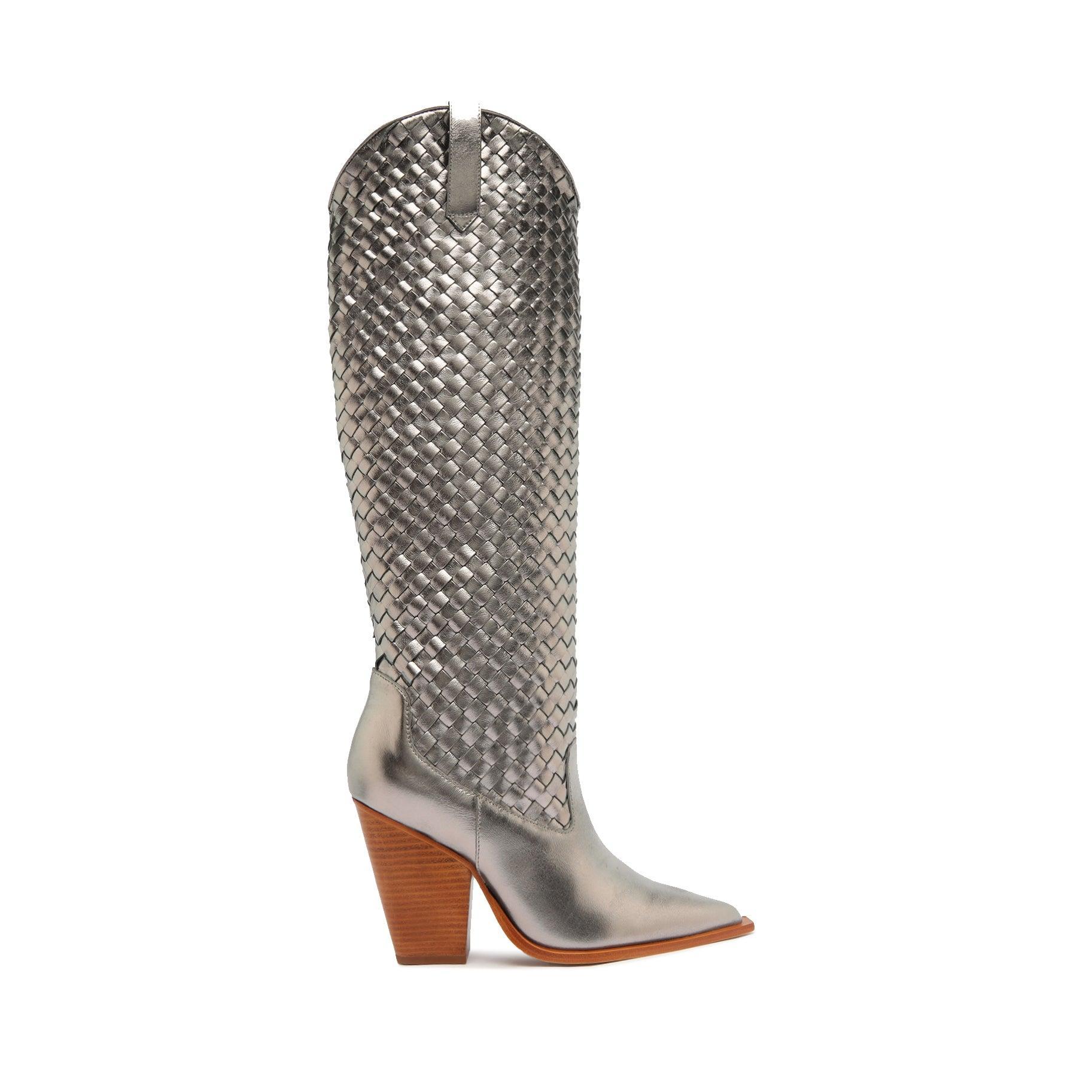 Ella Woven Metallic Leather Boot Female Product Image