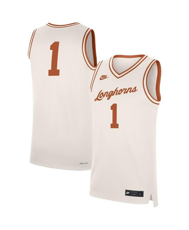 Mens Nike #1 Natural Texas Longhorns Retro Replica Jersey - Natural Product Image