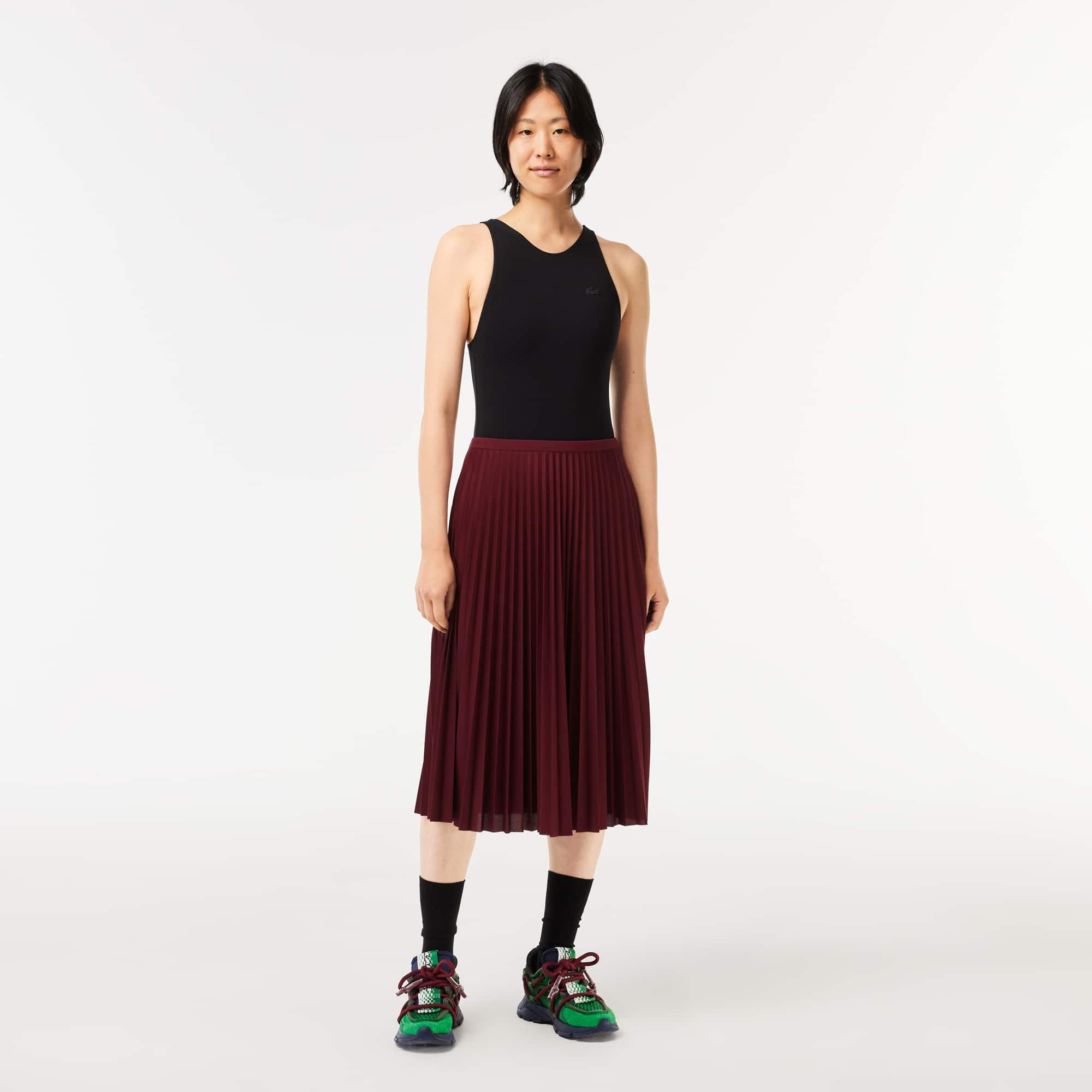 Elastic Waist Fluid Pleated Skirt Product Image