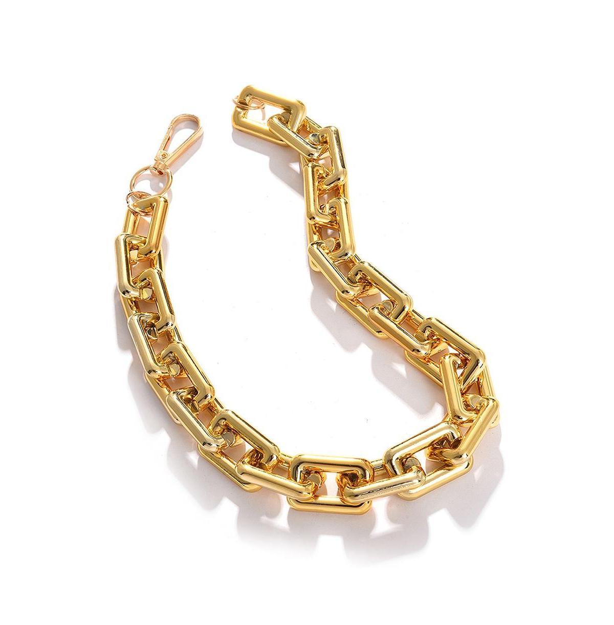 Sohi Womens Gold Metallic Chainlink Necklace Product Image