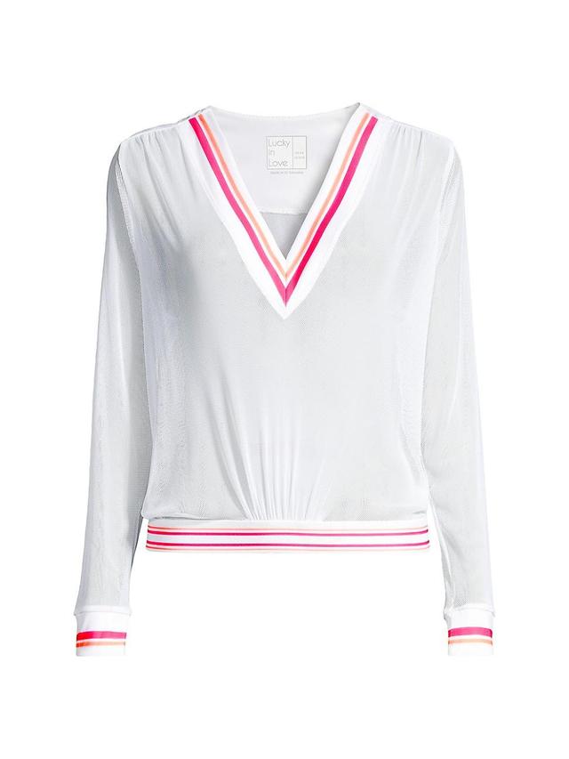 Womens Shockin Classics Classic Mesh Sweater Product Image