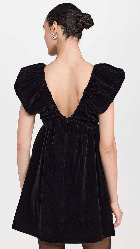 endless rose Velvet Satin Bow Mini Dress | Shopbop Product Image